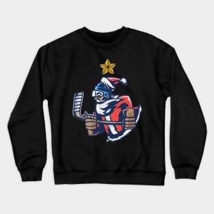 Ice Hockey Christmas Tree Ornaments Funny Xmas Crewneck Sweatshirt